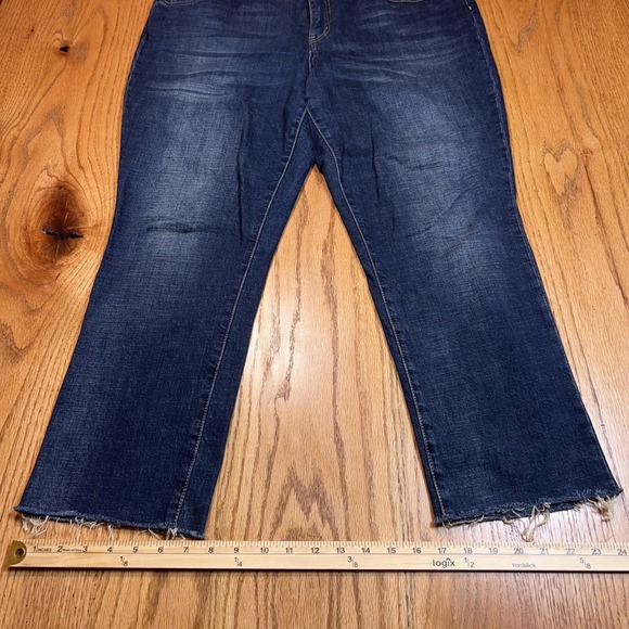 Oliver‎ Logan Jeans Crosby Relaxed Taper Slow Denim Women 38X26 (Tag 34) Raw Hem - Picture 3 of 11